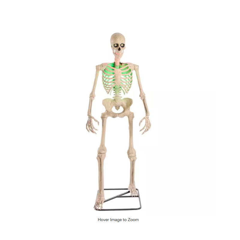 Giant 8 Foot Animated Skeleton Decoration