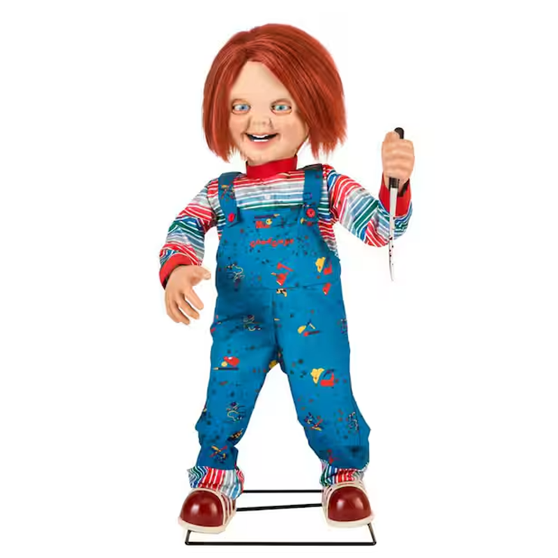 3.5 ft. Animated LED Scarred Chucky Doll H38