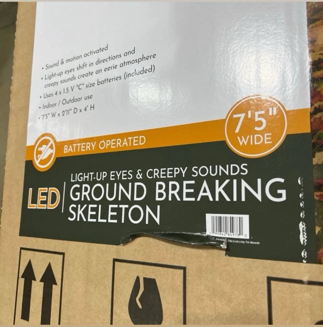 NEW Giant 7’5” Ground Breaking Skeleton with LED Eyes and Sound SHIPS NOW!