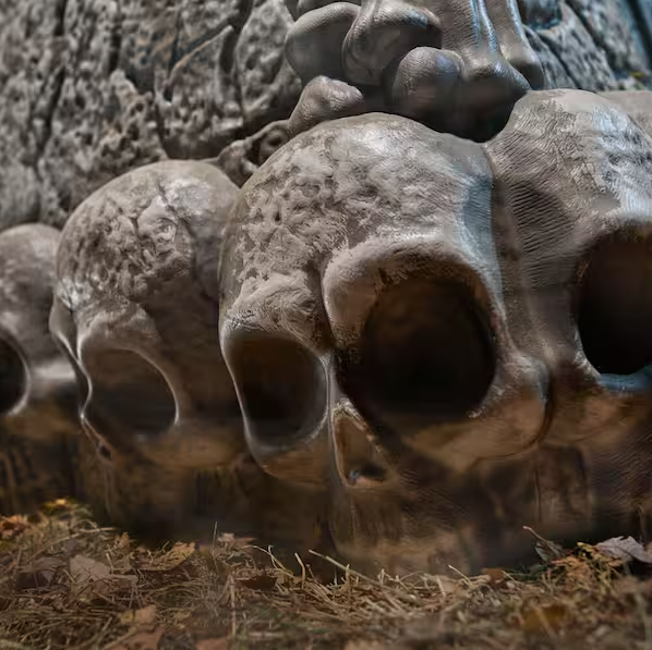 5-foot-tall "Grave and Bones" LED smoke monster