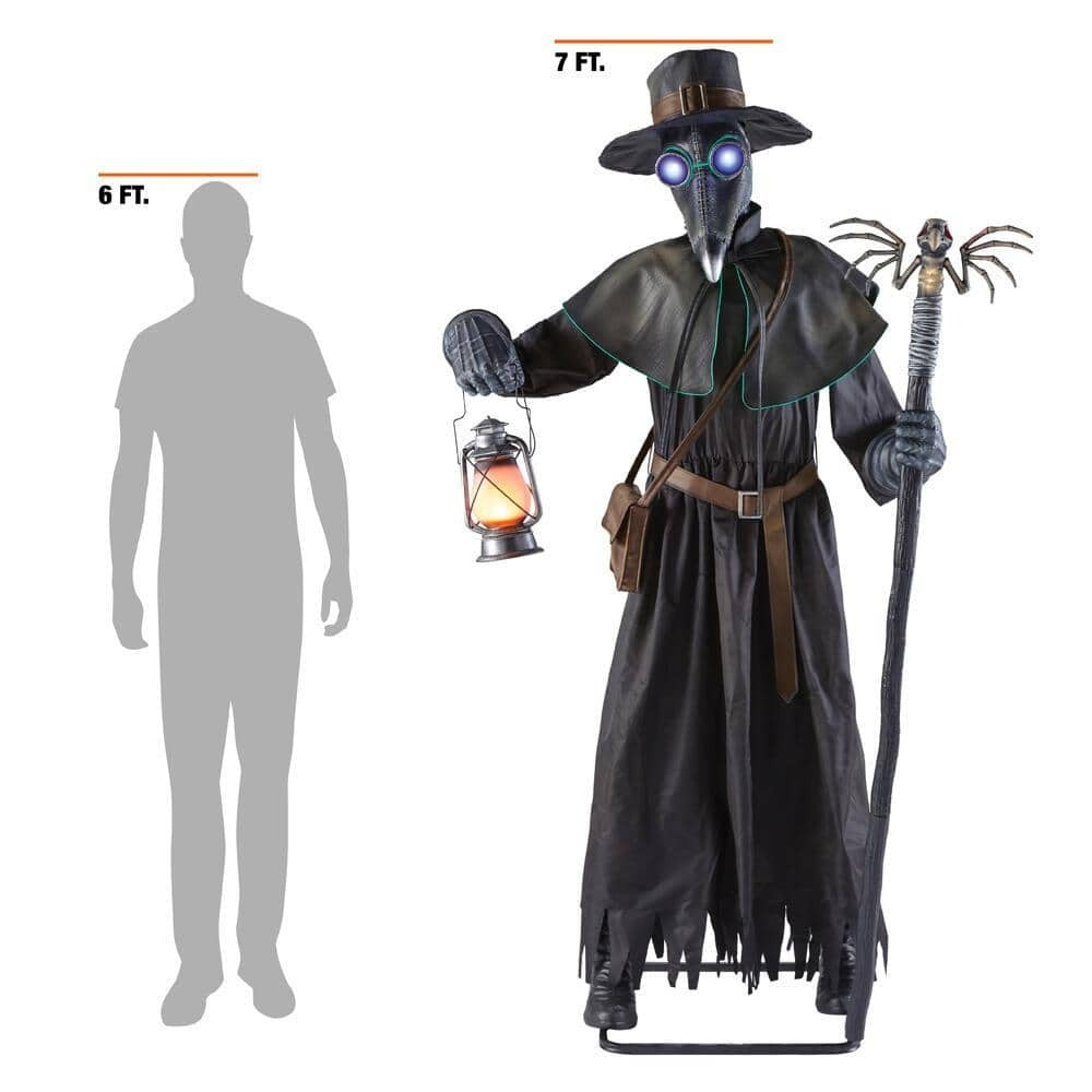 7 ft. Animated LED Plague Doctor