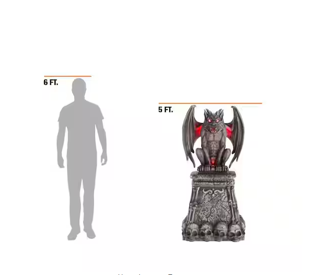 5-foot-tall "Grave and Bones" LED smoke monster