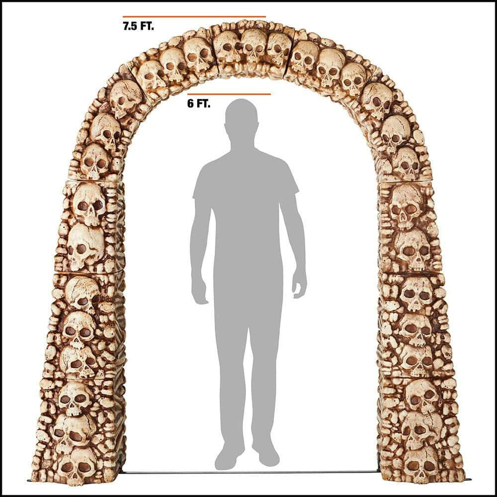 7.5 ft. Skull And Bones Archway
