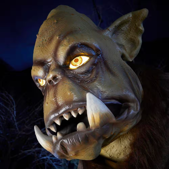 8 ft. Gruesome Grounds Giant-Sized Animated LED Tumble the Troll H11