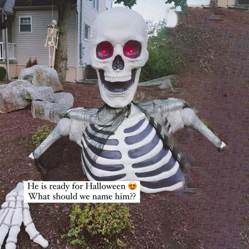NEW Giant 7’5” Ground Breaking Skeleton with LED Eyes and Sound SHIPS NOW!